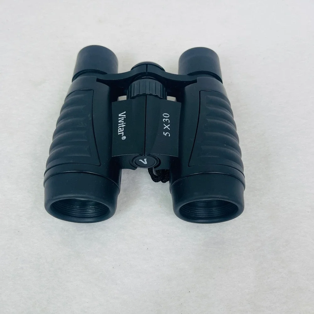 Vivitar 5x30 Binoculars Black Compact Bird Watching Sport with Carrying Case